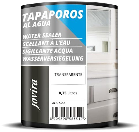 JOVIRA PINTURAS PORENFÜLLER AUF WASSEERBASIS, Zum Schutz und zur Vorbereitung des Holzes vor dem Lackieren. (750 ml, TRANSPARENT)