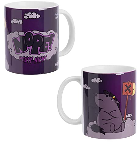 Pummel & Friends Tasse Grummeleinhorn - Nope! Heute nicht. Kaffeetasse Becher aus Keramik Weiß 320 ml