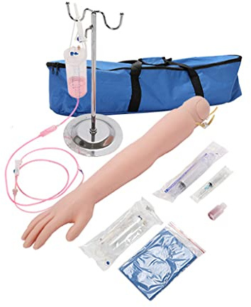 UIGJIOG Modelo De Brazo Punción Arterial Venosa del Brazo Avanzado Y Entrenamiento De Inyección Intramuscular Simula Dispositivo De Circulación Sanguínea Modelo Punción IV Infusión De Entrenamiento