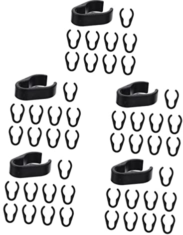 Toyvian 50pcs Microphone Cable Holder Clips Plastic Cord Clips Mic Cable Clamps for Tidy for Dynamic Microphones and Mic Arm Usage