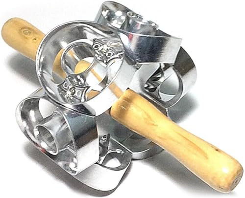 KEOHVEY Máquina formadora de pasteles de metal, cortador de rosquilla giratorio, rodillo de pasta, molde de galletas, cortadora de rosquillas, nueva colección-A-tipo redondo