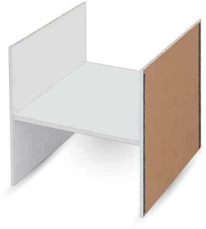 home stuff Shelf Unit Insert With 1 Shelf, Storage Unit Storage Organizer Bookcase Home Office Use, Insert With Compartments, Insert Looks Nice in a Room, White 33x33 CM