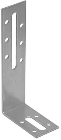 120 mm x 55 mm x 30 mm galvaniserat stål justerbara vinkelfästen L-format hörnstöd för trä 2 mm tjockt trä KRD4 (paket med 1)
