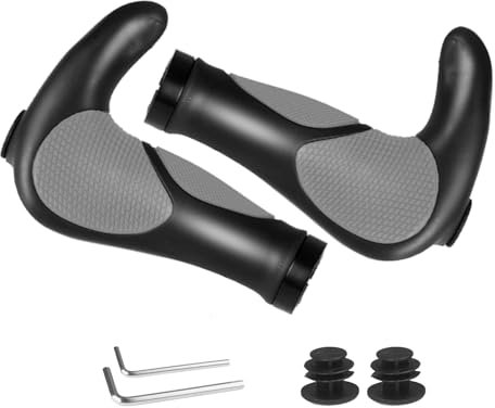 Vjonnl Fahrradgriffe Fahrradlenker MTB Griffe Ergonomisch 22 mm Fahrrad Griffe Rutschfestem für Trekkingrad E-Bike Cityrad Rennrad (‎Grau)