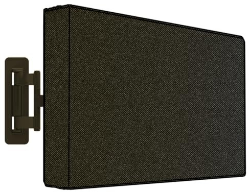 MENKOW Outdoor Waterproof TV Cover for 50-55 inch Flat Screen TV, 600D Heavy Duty Screen Protector, Size 47.5''W x 30''H x 5.5''D (50-55 inches)