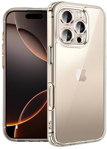 Pristine-Tech Crystal Clear Designed for iPhone 16 Pro Max Case, [Never Yellow] [Military-grade Protection] Shockproof Protective Phone Case Thin Slim Cover for iPhone 16 Pro Max