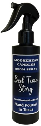Moosehead candles Bedtime Room & Linen Spray – Baby Powder & Clean Cotton Scent | 4oz | 640 Sprays | Safe for All Areas | Perfect for Beds, Bathrooms & Relaxation