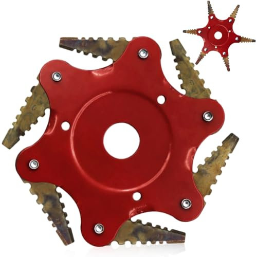 para Cortacésped, Accesorios para Desmalezadoras Agrícolas, de Sierra para Cortes Rápidos y Un Rendimiento de Corte para Arbustos de Jardín (Rojo)