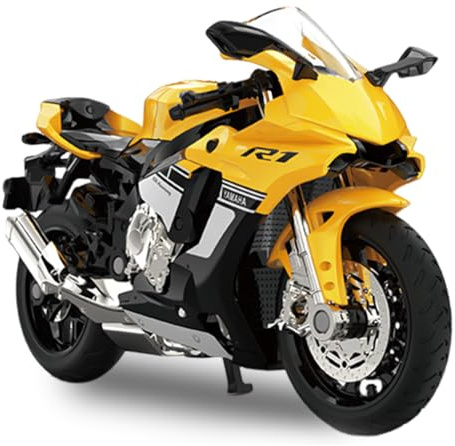 Motorrad Spielzeug für Jugendliche,Friktion & beweglicher Fahrer-Figur,Motorrad Modell spielzeugs Mini Moto Geschenk,Spielzeug-Motorrads für Jugendliche Weihnachten GeburtstagParty Geschenke (Yellow)