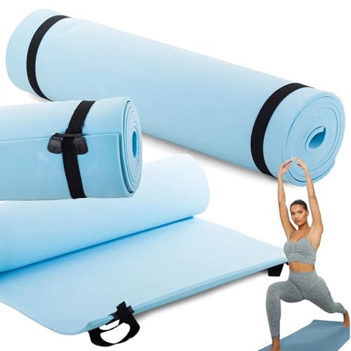 PARENCE. Tapis de Yoga et Fitness 180 x 50 cm – Épaisseur 0,5 cm – Tapis d’Exercice Antidérapant avec Sangles de Transport – Couleur Aléatoire, Bleu