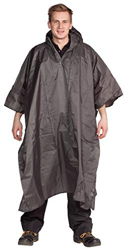 OCEAN Poncho, Olive, One-Size