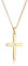 Elli DIAMONDS Halskette Damen Kreuz Anhänger Schlicht mit Diamant (0.02 ct.) in 585 Gelbgold