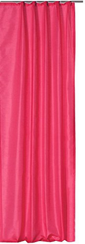 Hus och dekoration gardiner gardin dekorsjal natursilke optik halvtransparent ca 140 x 245 cm med örttyg Gardin modern unifärg #1136 rosa