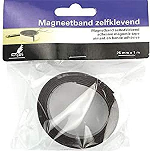 Kangaro K-5061 - Cinta magnética autoadhesiva (25 mm x 1 metro)