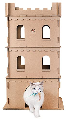 CanadianCat Company | Katzenburg XL aus Wellpappe für Katzen - das Spielhaus