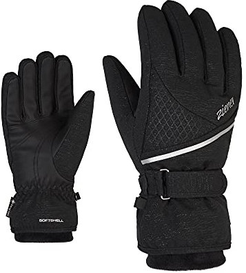 Ziener Damen Kiana Ski-Handschuhe/Wintersport | wasserdicht, atmungsaktiv, warm, Gore-Tex, black ink spark, 7,5