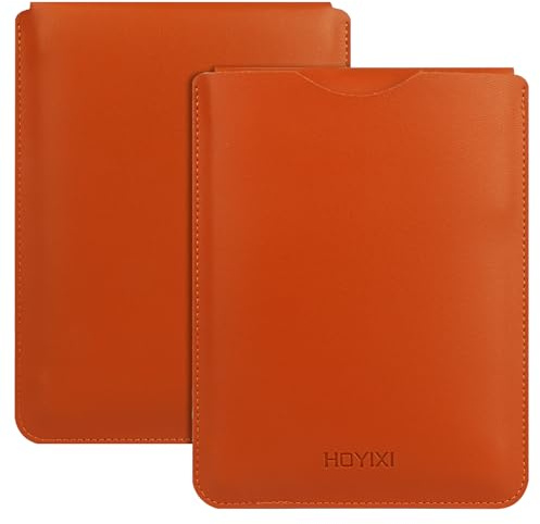 HoYiXi Housse Universelle pour 6 Pouces Kindle/Kobo/Voyaga/Lenovo/Pocketbook/Sony/Tolino E-Book E-Reader Étui Pochette en Cuir légère pour Ebook de 6 Pouces - Brun
