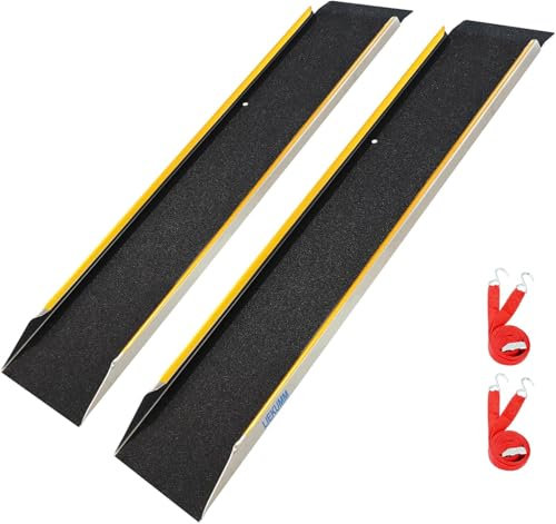 LIEKUMM 2 rampe di carico 600 kg, portata 150 x 25 cm, in alluminio, per rimorchi, moto, ATV, quad, auto, bicicletta, auto, rampa di carico