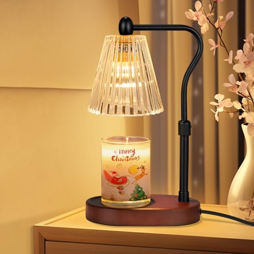 seenlast Lámparas de Velas, Quemador Aceites Esenciales Eléctricos Quemador con Temporizador y Regulador de Intensidad, Calentador de Velas Vintage para Hogar, Dormitorio, Decoración