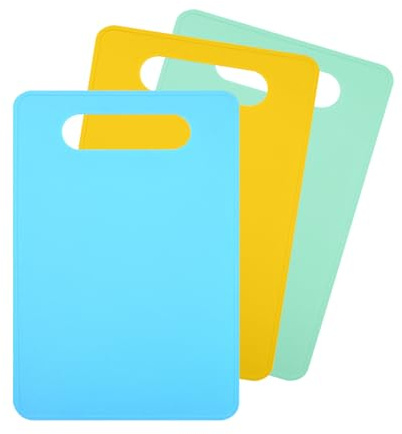 Xdealcozyxc 3 Pcs Small Plastic Chopping Board, 29 cm x 19 cm Multipurpose Mini Chopping Board