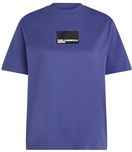 KARL LAGERFELD JEANS Mujer Regular Short Sleeve Box Logo T-Shirt Capitán Azul M