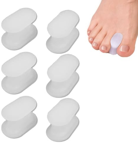 Enderezador de Dedos de Silicona,Separador Posición de Dedos,Separadores de Dedos Pies,Gel Corrector Hallux Valgus De Silicona,Corrige la Posición de Dedos 3 Pairs