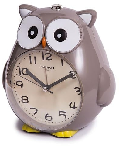 VoltShine Despertador Digital Infantil con Forma de búho, Luces LED, Alarma Suave, y función de Temporizador; Ideal para enseñar rutinas de sueño.