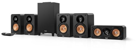Teufel Ultima 20 Concept 5.1 Surround Sound - Sistema di Altoparlanti con Bluetooth e Ricevitore AV integrato, Dolby Audio, funzione scheda audio USB-C, HDMI ARC CEC - Nero