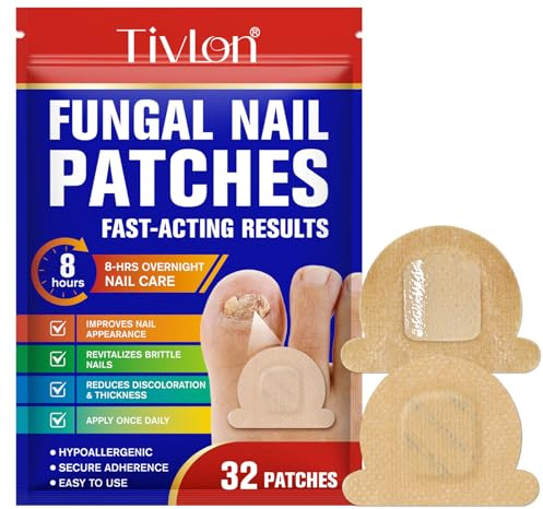 Parches Para Hongos En Las Uñas, Resultados Visibles en 8 Horas, Parches Nocturnos Para Hongos En Las Uñas De Los Pies Para UñAs Dañadas y Decoloradas, 32 Piezas