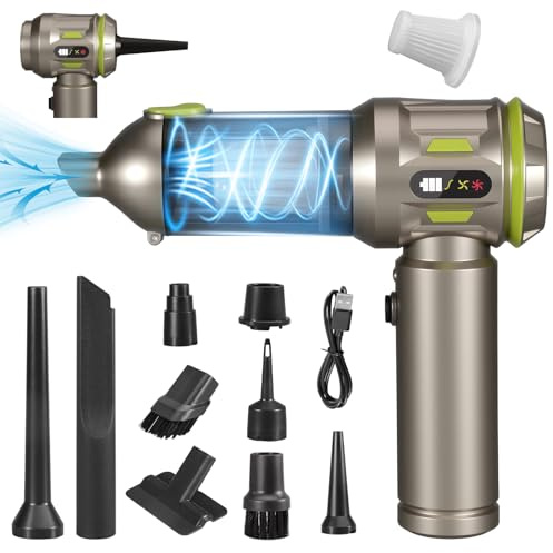 DEUKNICE Handheld Vacuum Cleaner, 22000Pa Powerful Car Vacuum Cleaner Cordless, Rechargeable Portable Air Duster, Mini Lightweight Vacuum for Car, Home, Silver