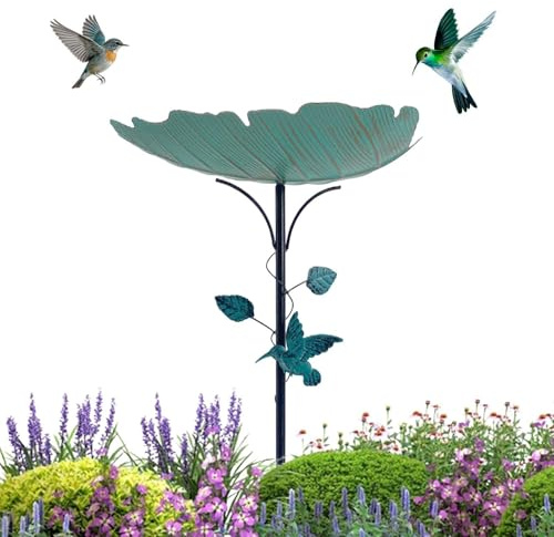 Bain Pour Oiseaux Extérieur Bol Décoratif Distributeur De Nourriture | Distributeur D'eau En Métal Pour Oiseaux Pour Jardin Arrière-Cour Cour Maison Paysage Parc