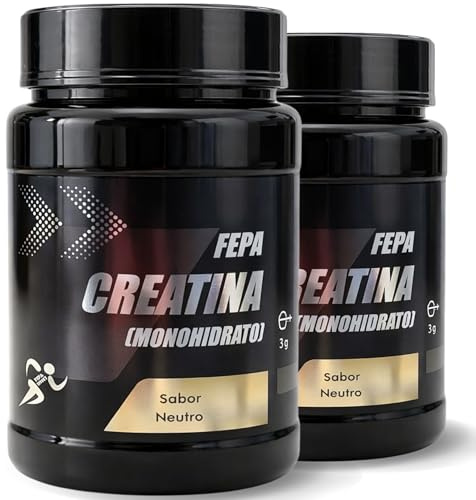 Creatina Monohidratada Micronizada FEPA – 500 g Pack de 2 – Creatine en Polvo Neutra – Suplemento Alimenticio Deportivo – Apoya el Rendimiento Físico, Fuerza y Función Muscular – Fepadiet