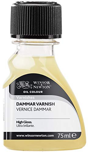 Winsor & Newton 3021741 Dammar-Schlussfirnis für die Ölmalerei, Trocknet glänzend und transparent auf, gilbungsarmer UV Schutz, 75 ml Flasche
