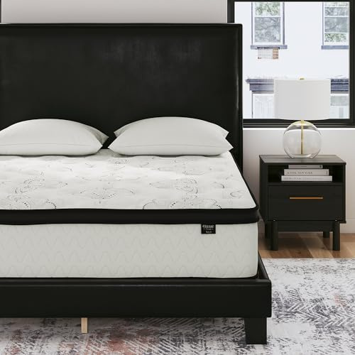 Signature Design by Ashley Chime 12 Inch Hybrid Full Mattress, Memory Foam Mattresses with Lumbar Support, High-Density Foam & Pocketed Coils for Comfort & Back Support, Mattress in a Box, Full Size