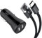 NWNK13 Fast Car Charger for Samsung Galaxy A14 A54 A34 A52 A52S A53 A23 A33 Mobile Phone in Car Charger 2 Port USB Car Adapter Fast Charging 4.8A 1mt Type C USB Cable High Speed Lead Wire (Black)