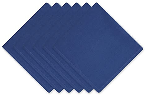 DII Solid Napkin Set Collection, 20x20, Navy, 6 Piece