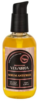 VEGAIROA - Antifrizz Serum Plex - Serum Antiencrespamiento, Antioxidante y Reparador de puntas abiertas - Controla el Exceso de Grasa - Con Aceite de Jojoba - Peluquería Profesional Vegana - 100ml