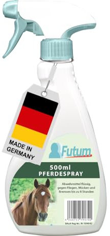 NEU Fliegenspray Pferd 500ml – Effektiver Insektenschutz für Pferde – Bremsenspray & Mückenspray Pferd – Zuverlässiges Mittel gegen Fliegen, Mücken & Parasiten mit Sofortschutz – Bremsen Blocker FUTUM
