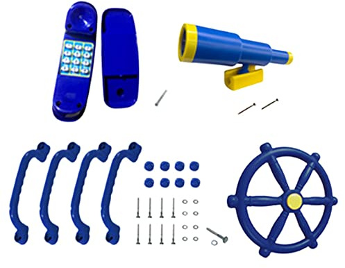 JWQFBC Set di Giocattoli per Bambini da Giardino All'aperto, Volante per Parco Giochi, Casetta Sull'albero, Stile b