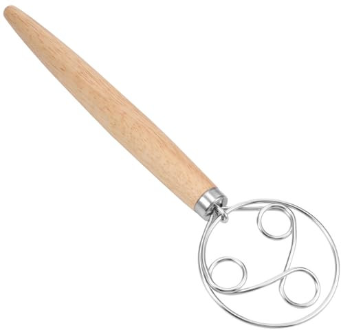 Alipis Fouet Plat Ergonomique Avec Manche En Bois Pour La Cuisson Du Ustensile De Cuisine