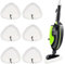 KASURE Steam Mop Pads, Triangular Microfiber Cleaning Pad Cover Washable Cloths for Steam Mops, Universal Steam Mop Accessories, for Steam Mop Handheld and Steam Cleaner (White) (6PCS White)