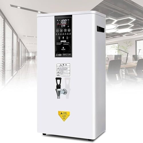Distributore Di Acqua Calda a Parete,Macchina per Acqua Bollente a Riscaldamento Graduale,3000 W,Acciaio Inossidabile 304,Per Tè Caffè Home Office,White-80L