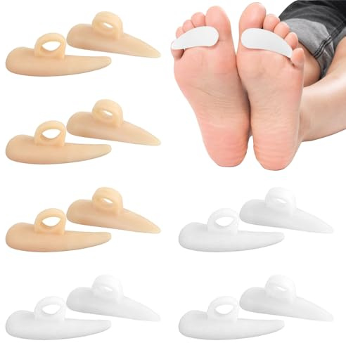 Gel Hammer Toe Support,6 Pairs Claw Crooked Mallet Toes Props Straightener Corrector,Silicone Gel Hammer Toe Pads,Under Toes Support Corrector for Foot Care