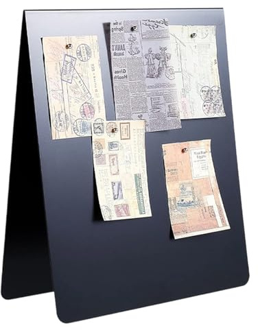 Pizarra Magnética - Expositor de Poesía de Borrado en Seco - Tablero Magnético Antideslizante para Fotos de Gabinete, Notas de Recordatorio y Notas Adhesivas - Uso En Oficina Aula Y Dormitorio
