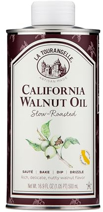 La Tourangelle, Roasted Walnut Oil, Plant-Based Source of Omega-3 Fatty Acid, Cooking, Baking, & Beauty, 16.9 Fl Oz