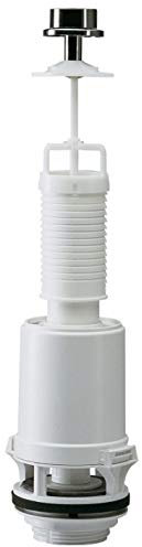 SIAMP Mécanisme de Chasse Single Volume à Bouton de Commande Chromé 32425007 Blanc