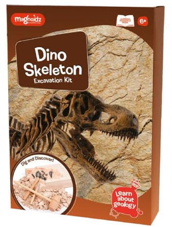 MAGNOIDZ Geology Dinosaur Fossil DIG & Excavation Kit