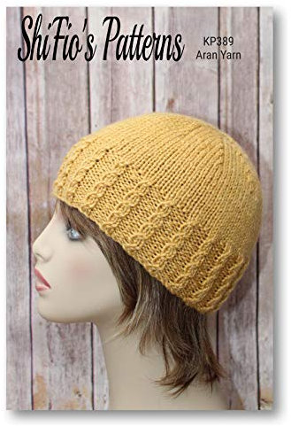 Knitting Pattern for Ladies Hat in Aran Yarn, Aran Yarn Women’s Beanie Knitting Pattern, KP389