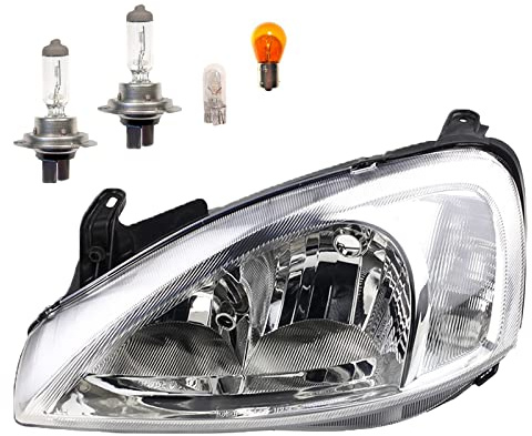 Johns, Scheinwerfer H7/H7 System V links kompatibel zu Opel Corsa C -03 mit Leuchtmitteln
