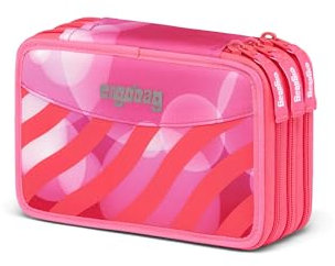 ergobag Maxi Mäppchen Set 40-Teilig, Lyra Bunt- und Filzstifte, Kleingeld Fach, Lineal, Schere KuntBärbuntes Einhorn - Pink